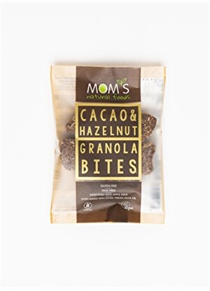 Moms Natural Foods Glutensiz Kakao & Fındık Granola Bites