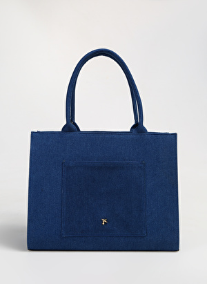 Fabrika Lacivert Kadın 35x25x17 cm Tote Çanta JEAN-SILAS 