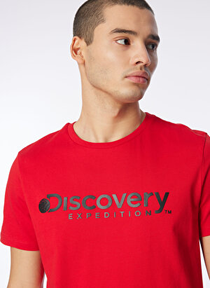 Discovery Expedition Kırmızı Erkek Bisiklet Yaka T-Shirt D4SM-TST3290  