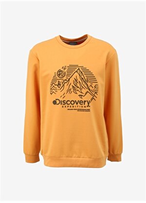 Discovery Expedition Turuncu Bisiklet Yaka Relaxed Fit Erkek Sweatshirt DS4M-SWT3237 