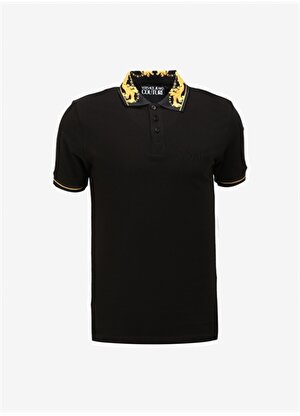 Versace Jeans Couture Siyah Erkek Polo T-Shirt 75GAGT05CJ01T899