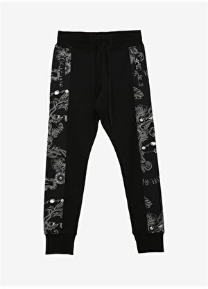 Versace Jeans Couture Lastikli Bel Lastikli Paça Siyah Erkek Chino Pantolon 75GAA3C0FS102899