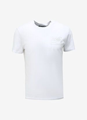 Versace Jeans Couture Bisiklet Yaka Beyaz Erkek T-Shirt 75GAHT12CJ00TS03