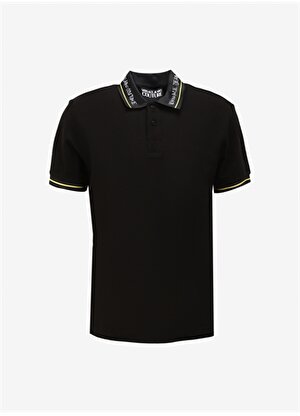 Versace Jeans Couture Siyah Erkek Polo T-Shirt 75GAGT13CJ01T899