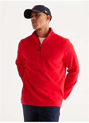 Altınyıldız Classics Kırmızı Erkek Polar Sweatshirt 4A5221100016
