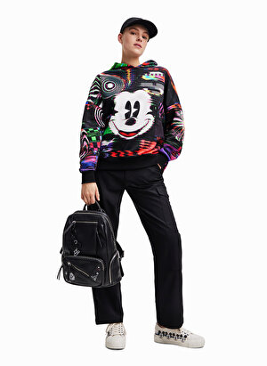 Desigual Mickey Mouse Baskılı Çok Renkli Kadın Sweatshirt 23WWSK11