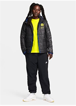 Nike Siyah Erkek Kapüşon Yaka Mont DV4820-010-INTER MNSW SYNFILJKT FLC 
