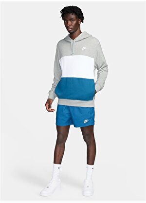Nike Gri Erkek Kapüşon Yaka Parçalı Sweatshirt FB7415-063-M NK CLUB+ FT CB HOODIE