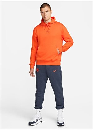 Nike Turuncu Erkek Kapüşon Yaka Sweatshirt DX8749-819-INTER MNSW CLUB HOODIEPO 
