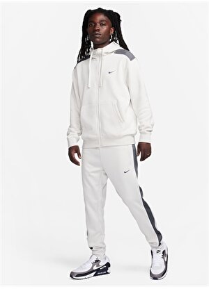 Nike Kırık Beyaz Erkek Kapüşon Yaka Zip Ceket FQ8819-072-M NSW SP FLC FZ HOODIE B 