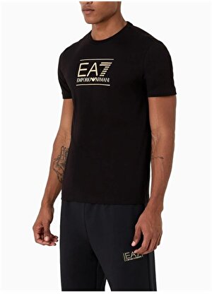 EA7 Bisiklet Yaka Siyah Erkek T-Shirt 6RPT19PJM9Z1200