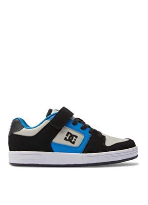 Dc Gri - Mavi - Siyah Erkek Çocuk Deri + Tekstil Yürüyüş Ayakkabısı ADBS300378 