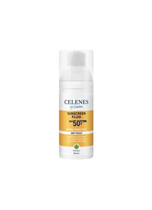 Celenes 50 ml Herbal Güneş Koruyucu Dry Touch Fluid 50 SPF Tüm Ciltler