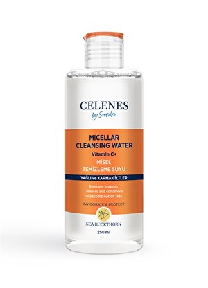 Celenes Sea Buckthorn Misel Temizleme Suyu Yağlı/Karma Ciltler 250 ml