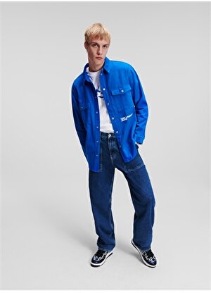 Karl Lagerfeld Jeans Normal Mavi Erkek Gömlek 236D1650_KLJ UTILITY SHIRT JACKET