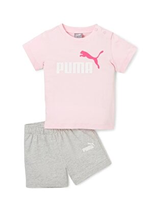 Puma Pembe - Gri Bebek Eşofman Takımı 