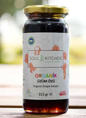 Soul Kitchen Organik Bebek Üzüm Özü 315gr (Soğuk Sıkım) (Şeker İlavesiz)