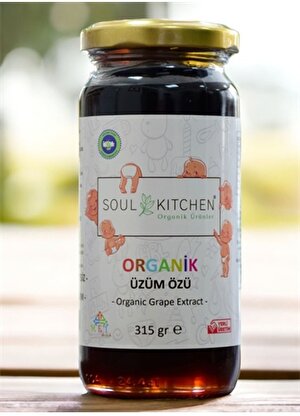 Soul Kitchen Organik Bebek Üzüm Özü 315gr (Soğuk Sıkım) (Şeker İlavesiz)