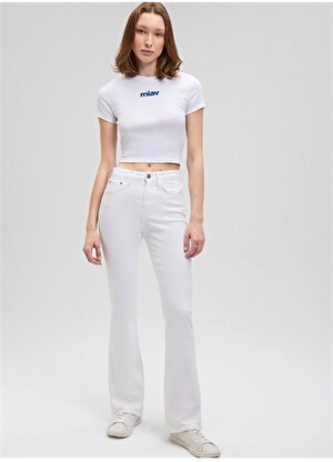 Mavi Yüksek Bel Bootcut Paça Flare Beyaz Kadın Denim Pantolon M1010299-86435-MIAV