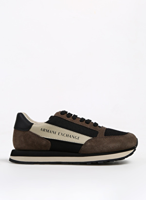 Armani Exchange Siyah - Antrasit Erkek Deri Sneaker XUX083XV263 