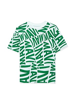 Mavi Baskılı Yeşil Erkek Çocuk T-Shirt MAVİ LOGO BASKILI TİŞÖRT Green