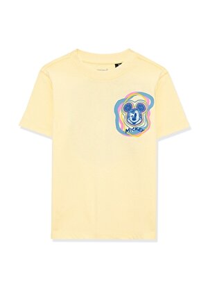 Mavi Baskılı Sarı Kız Çocuk T-Shirt MICKEY BASKILI TİŞÖRT Yellow
