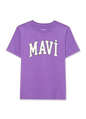 Mavi Baskılı Mor Erkek Çocuk T-Shirt MAVİ LOGO BASKILI TİŞÖRT Purple