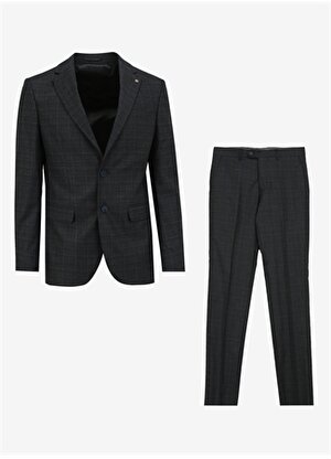 Dufy Standart Bel Slim Fit Antrasit Erkek Takım Elbise DU1224203003