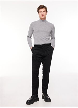 Dufy Standart Bel Normal Paça Regular Fit Siyah Erkek Pantolon DU1234165001