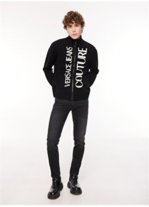 Versace Jeans Couture Normal Bel Normal Paça Slim Fit Siyah Erkek Denim Pantolon 75GAB5D0CDW81909