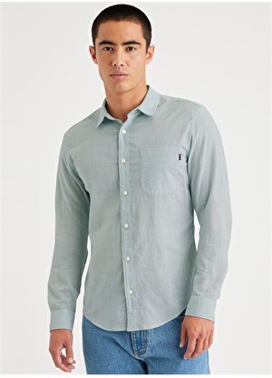 Dockers Slim Fit Gömlek Yaka Mavi Erkek Gömlek A4253-0053