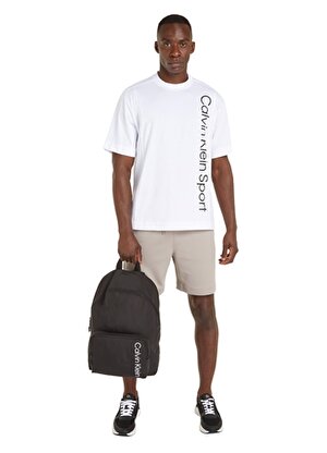 Calvin Klein Beyaz Erkek Bisiklet Yaka Normal Kalıp T-Shirt 00GMS4K173YAA-PW - SS TEE 