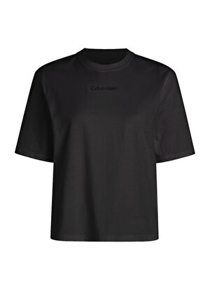 Calvin Klein Siyah Kadın Bisiklet Yaka Normal Kalıp T-Shirt 00GWS4K210BAE-PW - SS T-Shirt 