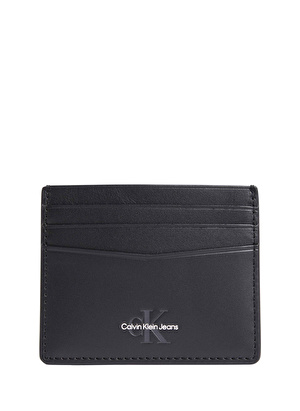 Calvin Klein Siyah Erkek 10x8x0,5 cm Deri Kartlık MONOGRAM SOFT CARDCASE 6CC