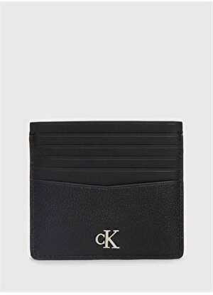 Calvin Klein Siyah Erkek 10,5x9,5x0,5 cm Deri Kartlık MONO HRDW RFID CARDCASE 10CC
