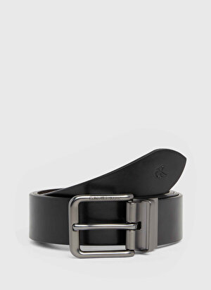 Calvin Klein Siyah Erkek Deri Kemer CLASSIC R LTHR BELT REV/ADJ 35MM 