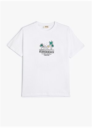 Koton Beyaz Erkek T-Shirt 4SKB10318TK