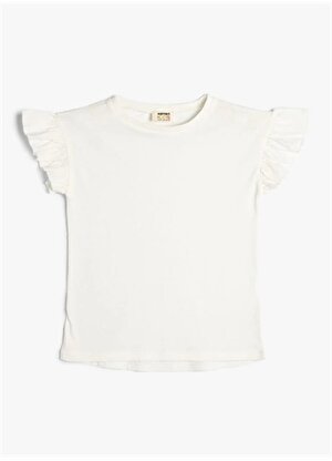Koton Ekru Kız Çocuk T-Shirt MASSI-P