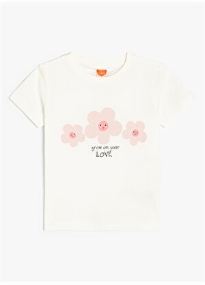 Koton Ekru Kız Bebek T-Shirt 4SMG10023AK