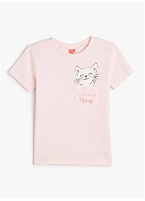 Koton Pembe Kız Bebek T-Shirt 4SMG10031AK