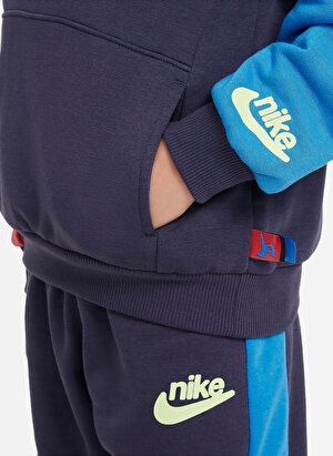 Nike Baskılı Mavi Erkek Eşofman Takımı 86L805-U2Y-NKN CLR BLCKD JOGGER ST