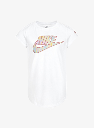 Nike Baskılı Beyaz Kadın T-Shirt 36L654-001-NKG PRINTED CLUB TEE