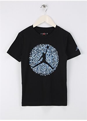 Nike Baskılı Siyah Erkek Çocuk T-Shirt 95D122-023-JDB POOLSIDE JUMPMAN SS