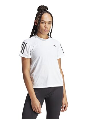 adidas Beyaz Kadın Yuvarlak T-Shirt IK7442 OTR