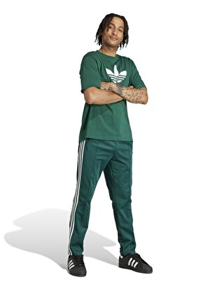 adidas Yeşil Erkek Yuvarlak T-Shirt IR7976 TREFOIL