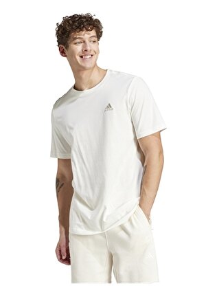 adidas Beyaz Erkek Yuvarlak Yaka Normal Kalıp T-Shirt IS1318 M 