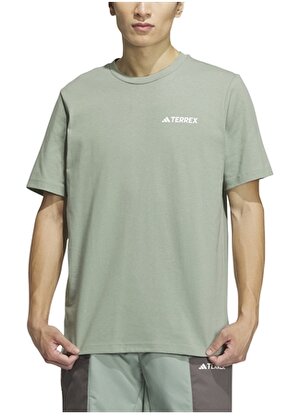 adidas Yeşil Erkek Yuvarlak Yaka Normal Kalıp T-Shirt IS0283 TX 