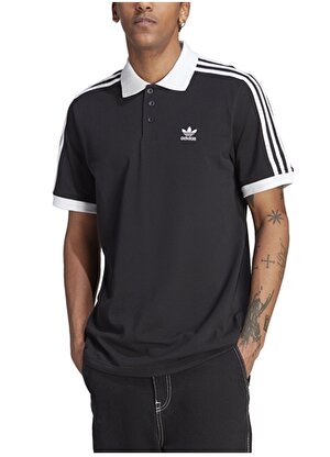 adidas Siyah Erkek Normal Kalıp Polo T-Shirt IL2501 3-STRIPE  