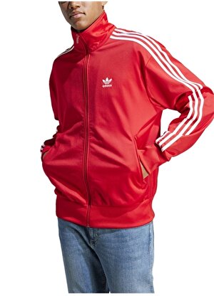adidas Kırmızı Erkek Normal Kalıp Zip Ceket IJ7060 FBIRD  