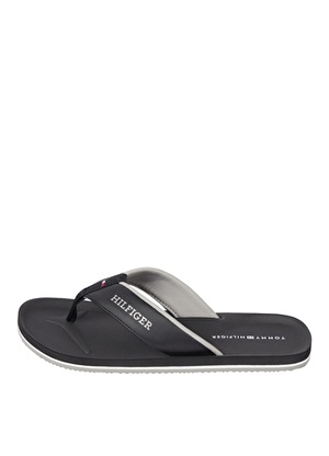 Tommy Hilfiger Siyah Erkek Plaj Terliği COMFORT HILFIGER BEACH SANDAL  